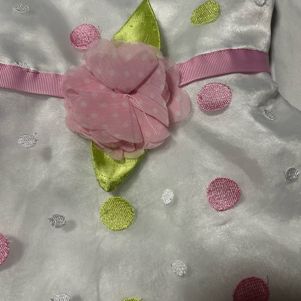 Youngland  Polka Dot Spring Easter Dress  3T Summer Toddler Dress - Picture 3 of 11